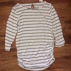 Motherhood Maternity Striped quarter sleeve